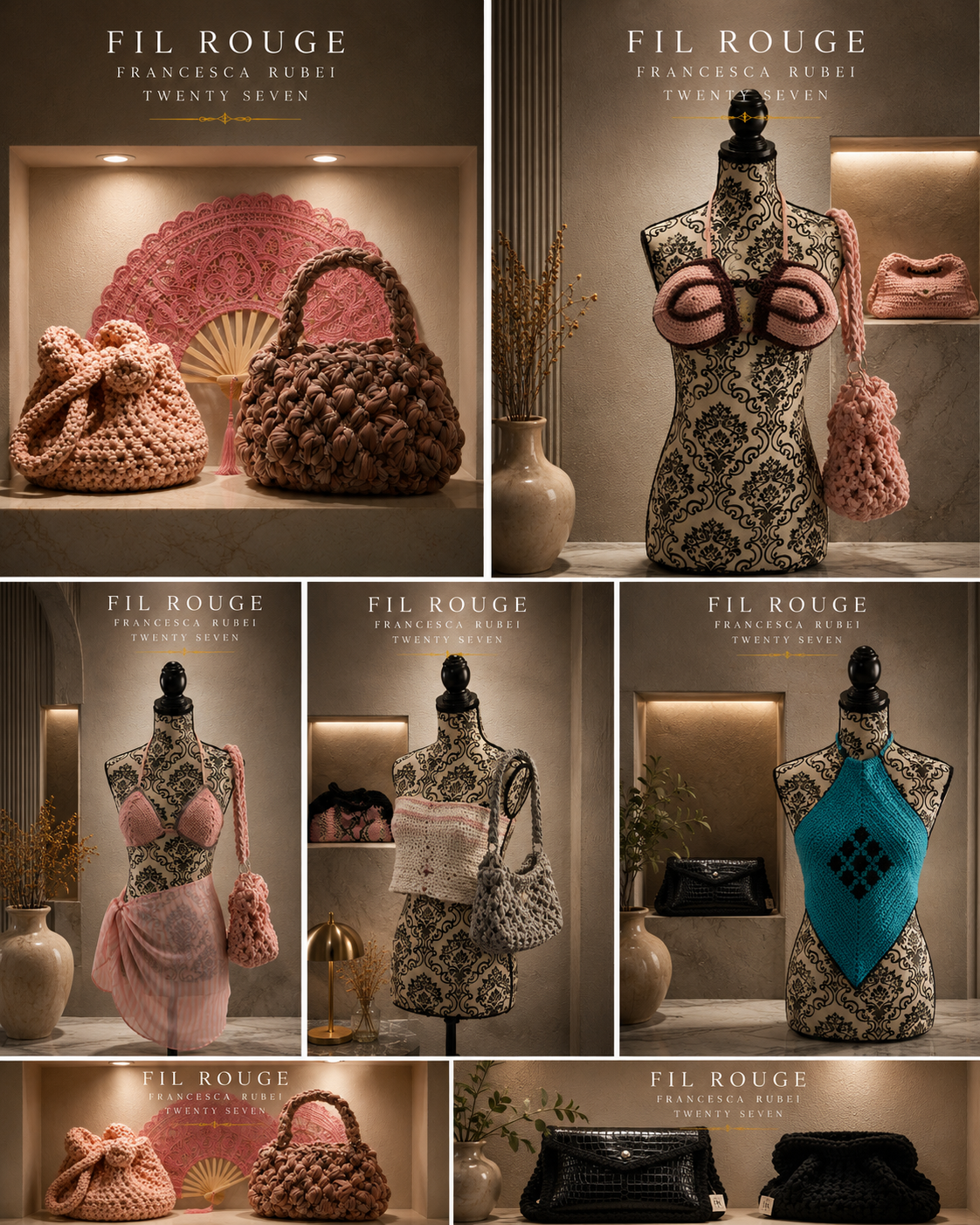 Fil Rouge atelier mood board, further detail views